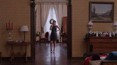 [Margaret on phone]
I was going to call you. - The Princess Switch