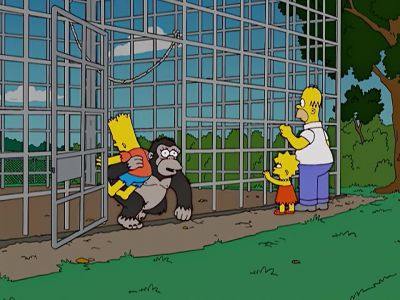 Marge, Toot-toot and her son escaped! - The Simpsons