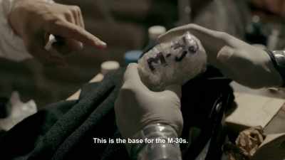 MARIANA: So this, he's saying,
is the base to create the pills, - Trafficked with Mariana van Zeller