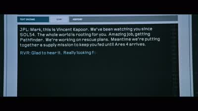 Mark please watch your languageEverything you typeis being broadcast live all over the world - The Martian