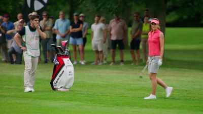 Mark: Whitney with an almost
impossible birdie from there - Love on the Right Course