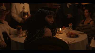 (mask slides across the table) - Haunting of the Queen Mary