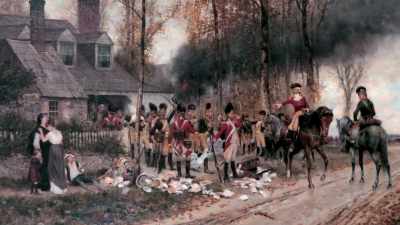 Massachusetts was placed
under martial law, - Benjamin Franklin