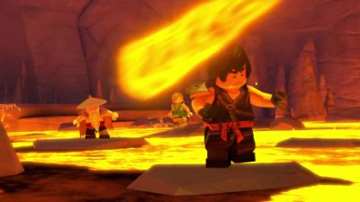 Master Wu, block those lava balls - Ninjago: Masters of Spinjitzu