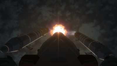Matching azimuth angle to that of
Cargo Pisa, which is ready for descent. - Mobile Suit Gundam Hathaway