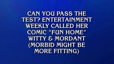 Mattea.
- Who's Bechdel? - Jeopardy! Masters