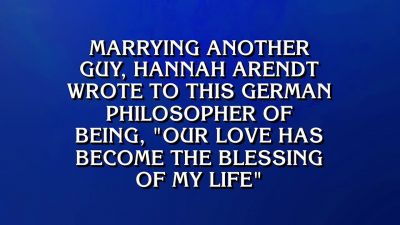 Mattea?
- Who's Heidegger? - Jeopardy! Masters