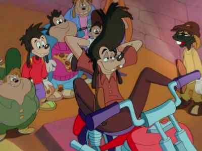 MAXIMUM COOL,
BUT NO WAY
HE'LL DO IT AGAIN. - Goof Troop