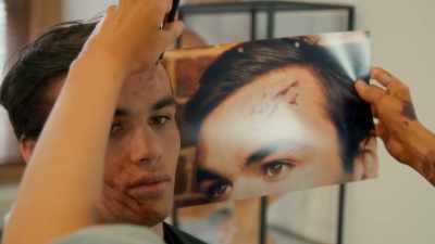 [Maya] As well as the blood work
for their new wound, - Glow Up: Britain's Next Make-Up Star