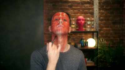 [Maya] Craig's concept is about peeling
back his skin to reveal his true identity. - Glow Up: Britain's Next Make-Up Star