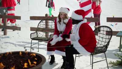 Maybe a little marshmallow
will cheer you up. Huh? - The Santa Summit