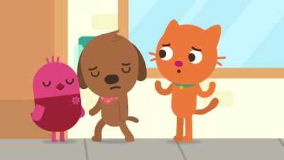Maybe we can play a game while we wait.
A guessing game. - Sago Mini Friends