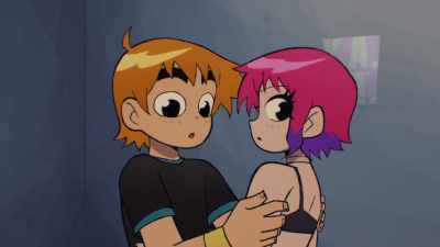 Maybe we could both get under it
while it's on the bed - Scott Pilgrim Takes Off