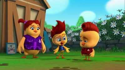 Maybe if we track them, they'll
lead us to the missing uniform! - The Chicken Squad