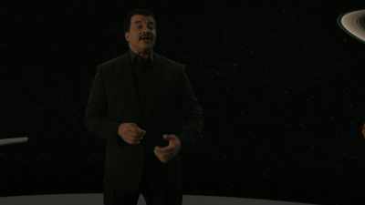 Maybe it's because it's
the only one with a thick - Cosmos: Possible Worlds