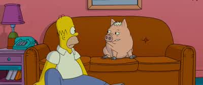Maybe we should kiss just to break the tension - The Simpsons Movie