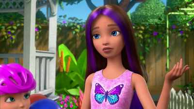 Maybe she sleepwalks.
Or flies. - Barbie: A Touch of Magic