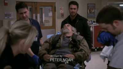 Maybe.
Yeah, here you go, guys.
He's all yours. - Trauma