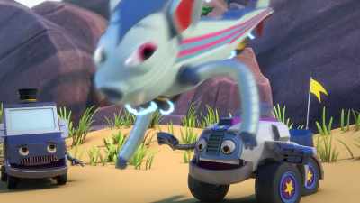-[Mayor chuckles]
-[Spinner sighs] - Mighty Monsterwheelies