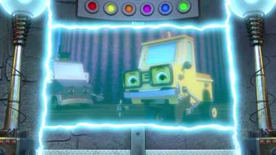 -[Mayor sighs] Honk!
-[horn honks] - Mighty Monsterwheelies