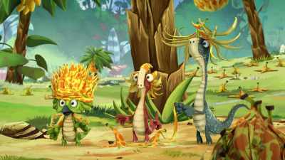 -Mazu, you're right!
-We've gotta warn him! - Gigantosaurus