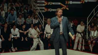 MC: The final match: Daniel
LaRusso, Miyaji-do Karate - Cobra Kai
