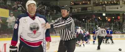 McBain player Walters
is sent to the penalty box. - Goon: Last of the Enforcers