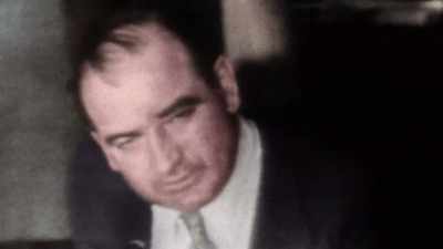 McCarthy: HE RUNS AWAY.
HE WON'T ANSWER THE QUESTION. - America in Color