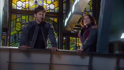 McKay and Zelenka are scouring
the database for any information. - Stargate Atlantis