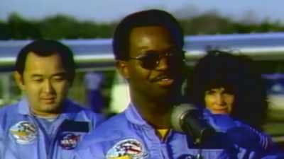 Mcnair: At this time, I'd
like to introduce to you - Black in Space: Breaking the Color Barrier