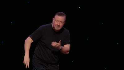 "Me again."
"You were here yesterday." "Come on." - Ricky Gervais: SuperNature
