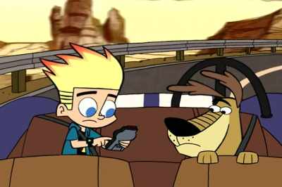 - Me, neither!
- (BEEPS) - Johnny Test