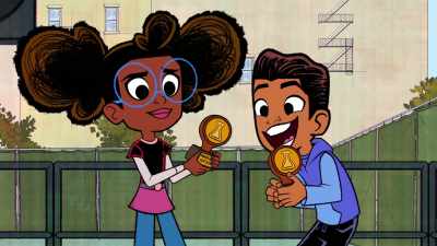 - Me neither!
- (chuckles) - Marvel's Moon Girl and Devil Dinosaur