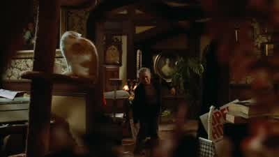 Mean kitty, you start eating before everybody gets here. - Gremlins