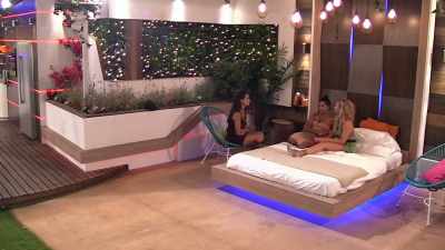 Meanwhile,
Cara, Katie, and Olivia - Love Island