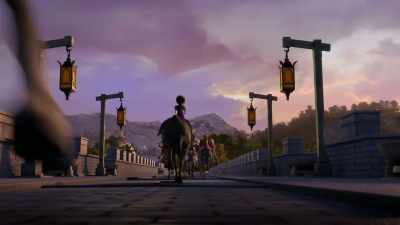 -Medieval Bessie, go!
-[bell clanging] - Wizards: Tales of Arcadia
