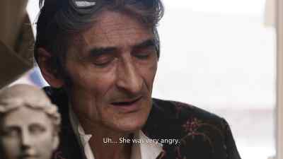 [melancholic music playing] - Never Look Away