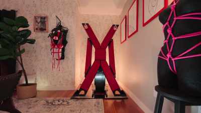 [Melanie] I've designed this new
inversion table with a red leather - How To Build a Sex Room