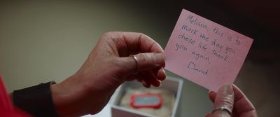 "Melissa, this is to Mark the day you chose life." - Lifemark