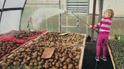 Melissa: Mom and Leonora
are watching the greenhouse - Through Our Eyes