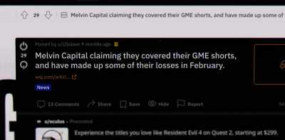 Melvin bought back
their stock or something. - Gaming Wall St