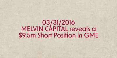 Melvin Capital continued
to short GameStop. - Apes Together Strong