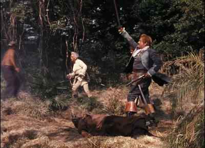 ...    [ men grunting,
indistinct shouting ]  ... - Treasure Island