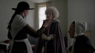 Men leave the Wells' house - Harlots
