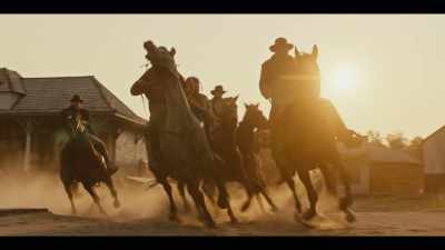 [men shouting,
hooting indistinctly] - Billy the Kid