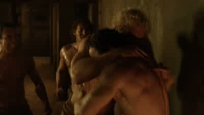 Men: Varro, kill him, kill him! - Spartacus