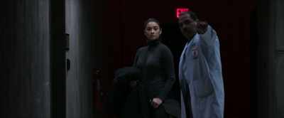 Men's room is down there,
women's room is down there, - The Possession of Hannah Grace