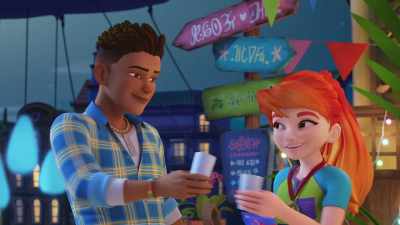 [MEOWS]
[BARKS] - LEGO Friends: Girls on a Mission