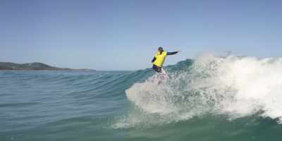 Mercer only finding
time for one wave here, - Surviving Summer