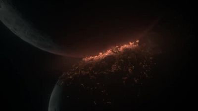Mercury brushes against
another planetary embryo. - Nova